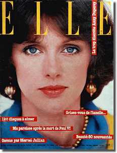 Anny Duperey auf der Titelseite von Elle August 1978