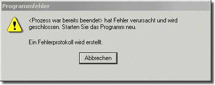 Authentic Windows 2000 error message