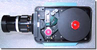 Internal view of high-speed film camera